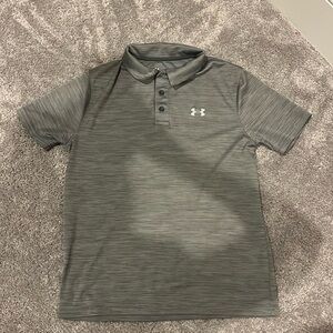Heather gray polo, under Armour, good condition